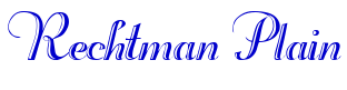 Rechtman Plain 字体